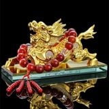  Tỳ Hưu Mạ Vàng Đính Đá Cao Cấp Đặt Taplo Xe Ô Tô BKMECN-10383 