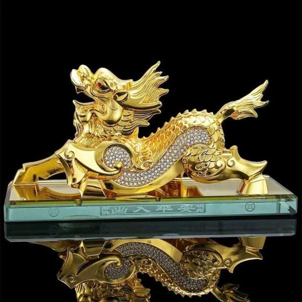  Tỳ Hưu Mạ Vàng Đính Đá Cao Cấp Đặt Taplo Xe Ô Tô BKMECN-10383 