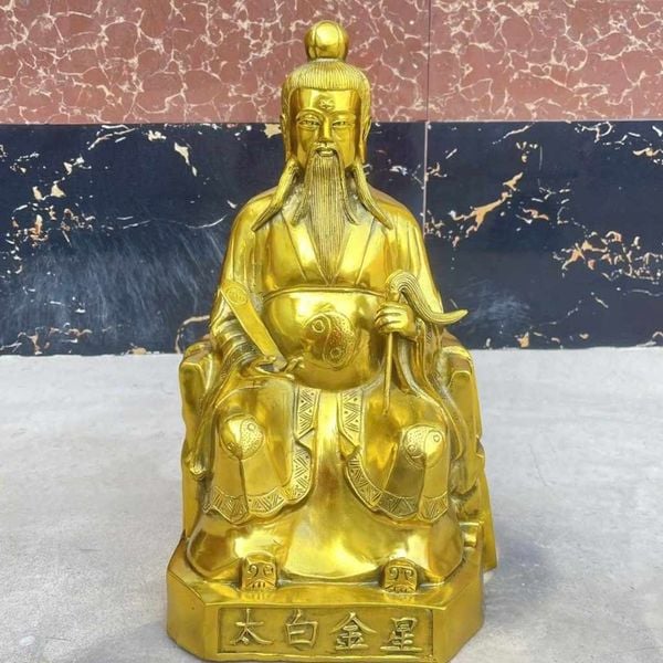  Tượng Thái Bạch Kim Tinh Bằng Đồng Vàng Cao Cấp BKMECN-10386 