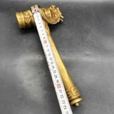  Búa Phong Thủy Trấn Trạch Bằng Đồng Vàng Nguyên Khối Chạm Đầu Rồng BKMECN-10392 