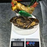  Tượng Gà Trống Đồng Pháp Lam Dẫm Tiền Cổ Phong Thủy BKMECN-10400 