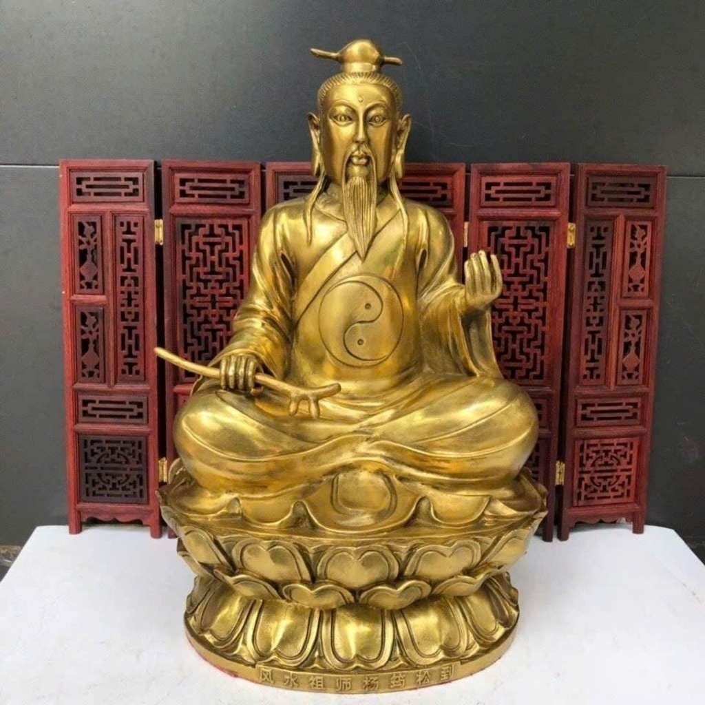  Tượng Thái Thượng Lão Quân Bằng Đồng Vàng Nguyên Khối BKMECN-10404 