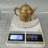  Ấm Trà Đồng Vàng Cổ Chạm Nổi Long Phụng Cát Tường BKMECN-10410 