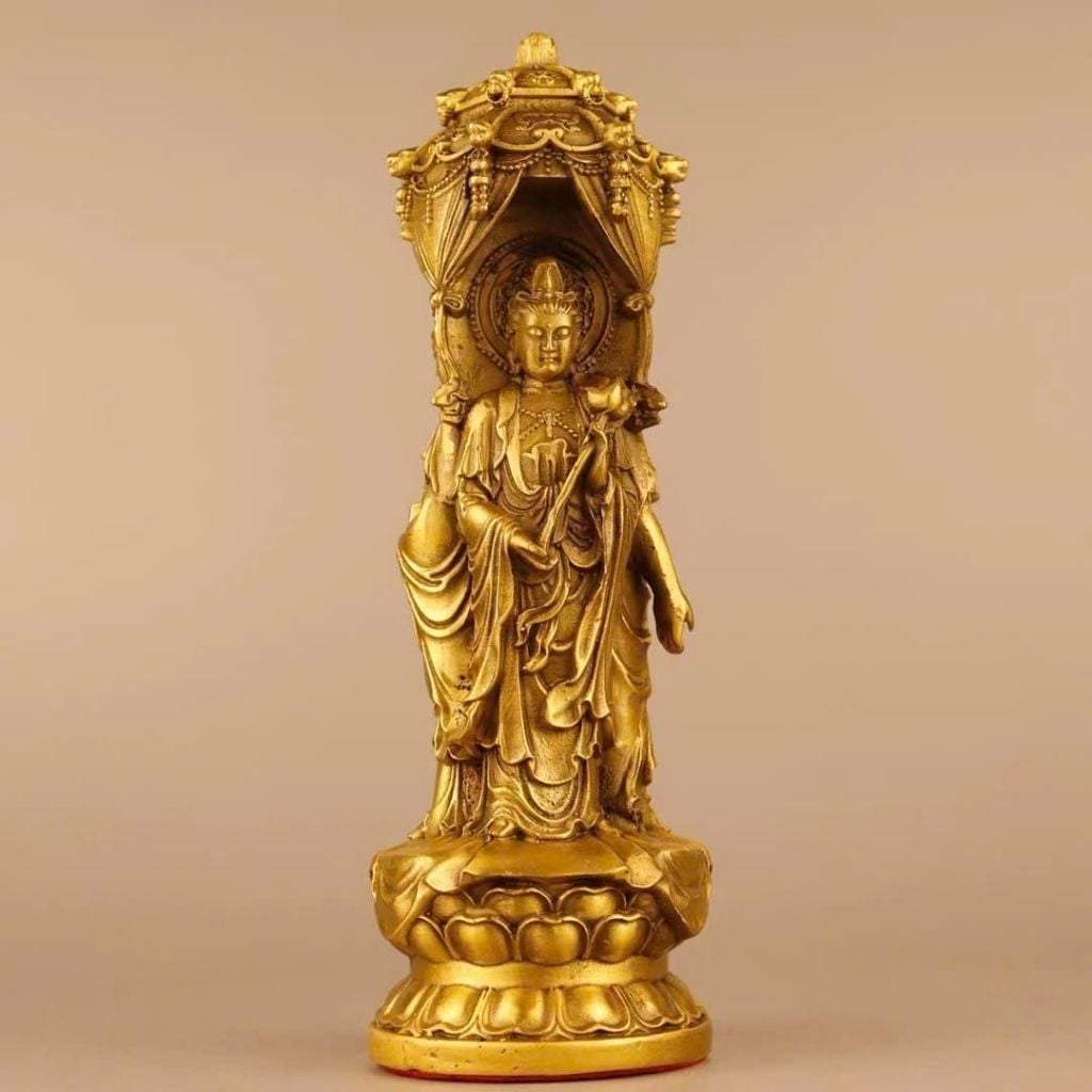 Tượng Đồng Mạ Vàng Tây Phương Tam Thánh  BKMECN-10417 
