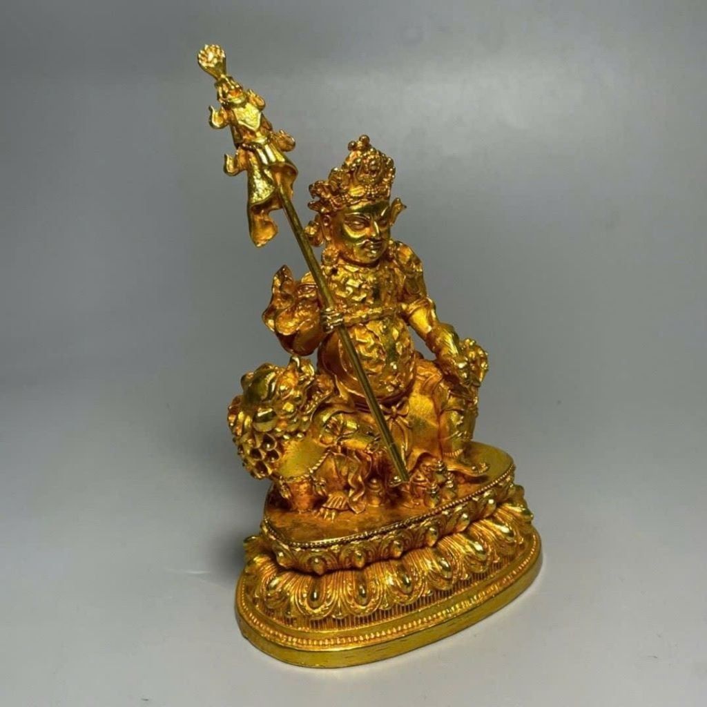  Tượng Phật Hoàng Tài Bảo Thiên Vương Bằng Đồng Mạ Vàng BKMECN-10433 