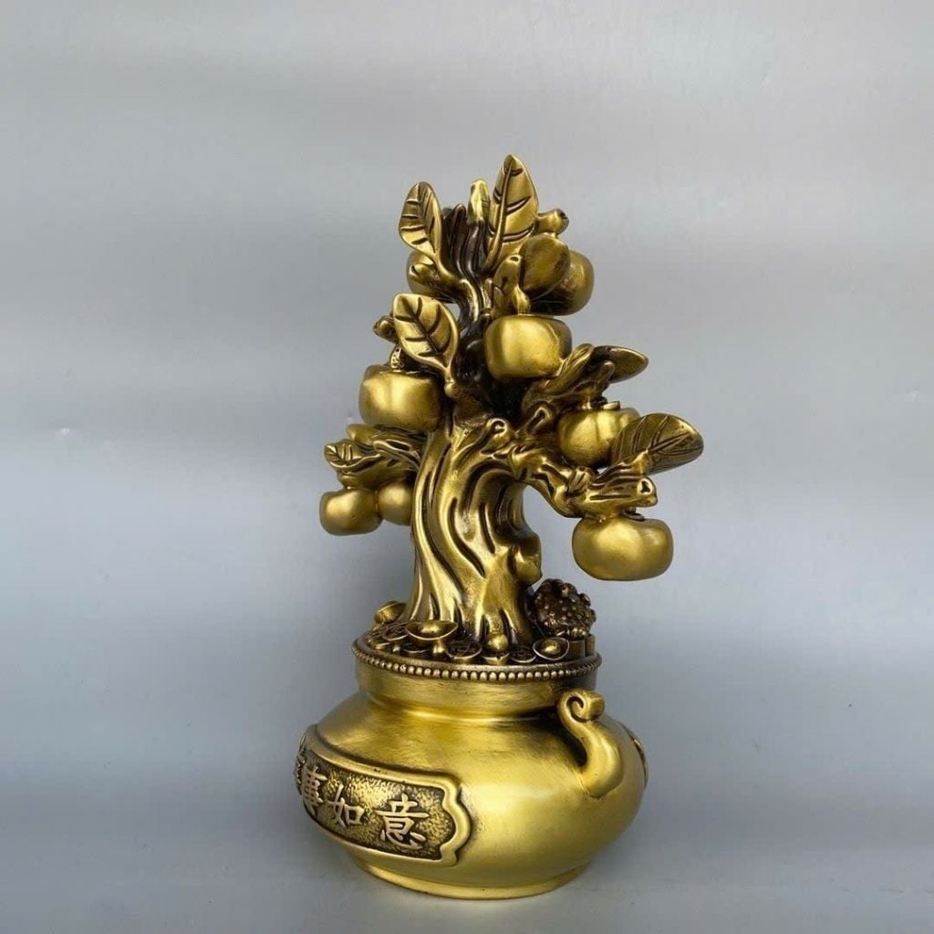  Tượng Cây Hồng “Sự Sự Như Ý” Bằng Đồng Thau BKMECN-10438 