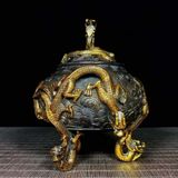  Xông Trầm Bằng Đồng Hình Rồng Uốn Lượn BKMECN-9161 
