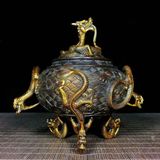  Xông Trầm Bằng Đồng Hình Rồng Uốn Lượn BKMECN-9161 