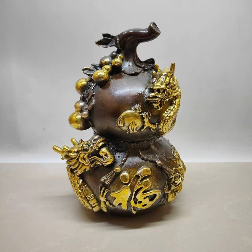  Hồ Lô Đồng Trường Thọ Họa Tiết Rồng Phú Quý BKMECN-9170 