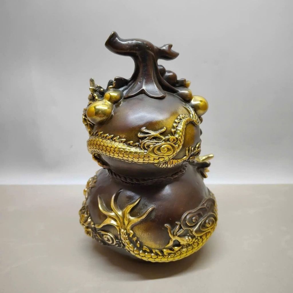  Hồ Lô Đồng Trường Thọ Họa Tiết Rồng Phú Quý BKMECN-9170 