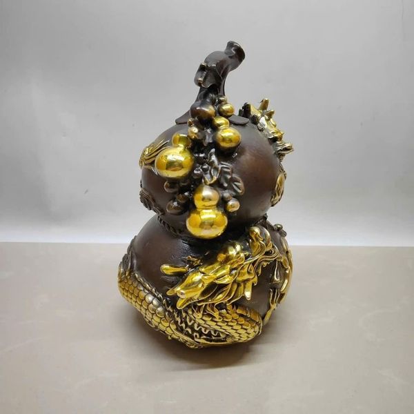  Hồ Lô Đồng Trường Thọ Họa Tiết Rồng Phú Quý BKMECN-9170 