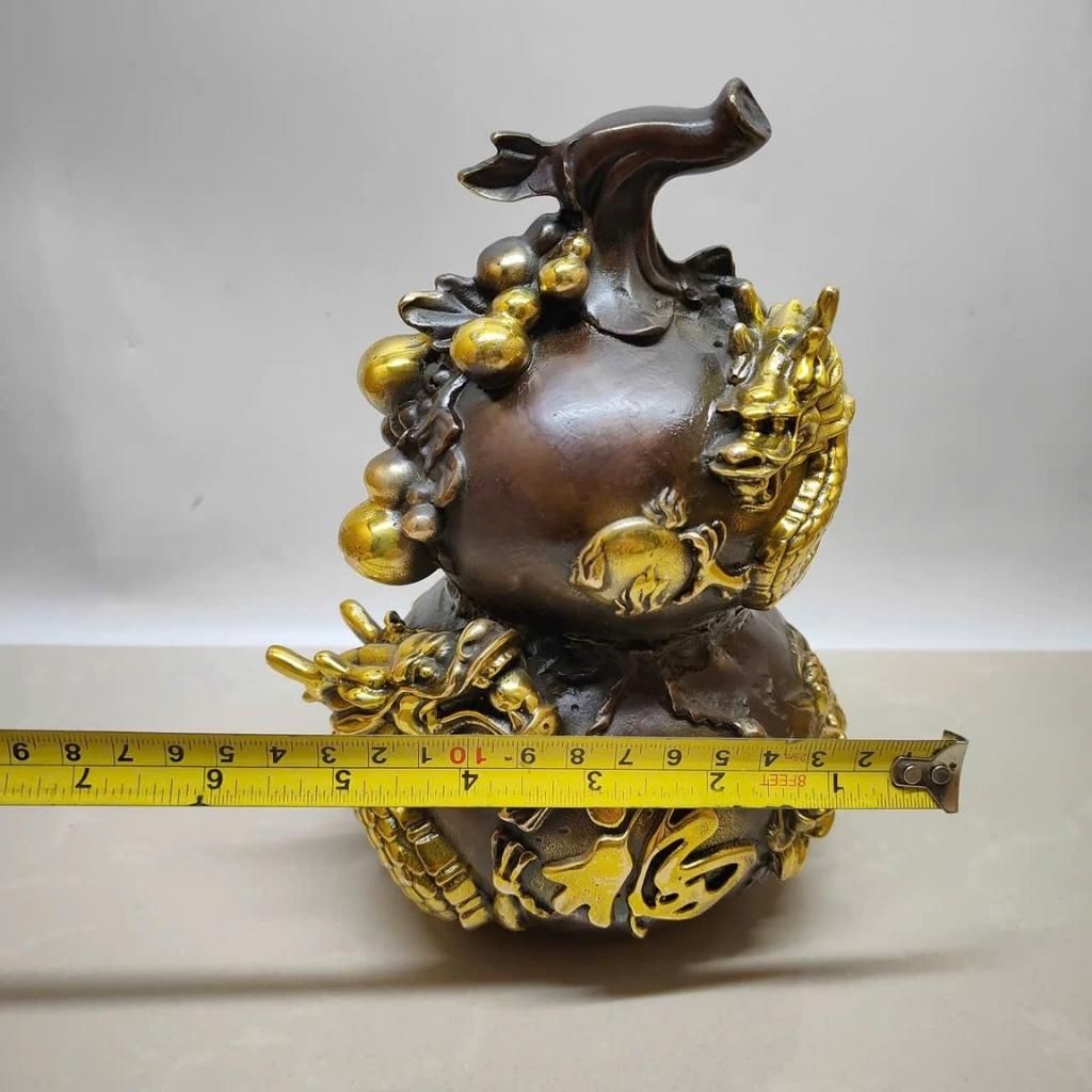  Hồ Lô Đồng Trường Thọ Họa Tiết Rồng Phú Quý BKMECN-9170 