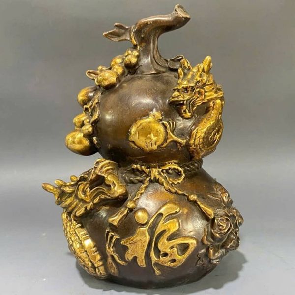  Hồ Lô Đồng Trường Thọ Họa Tiết Rồng Phú Quý BKMECN-9170 