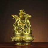  Tượng Tam Hợp Phong Thủy Bằng Đồng Mạ Vàng BKMECN-9171 