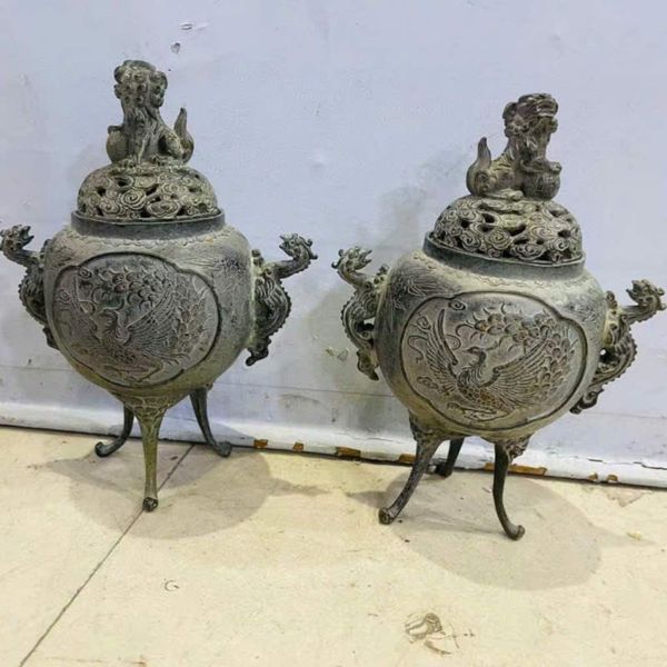  Lư Xông Trầm Hương Bằng Đồng Cổ BKMECN-9177 