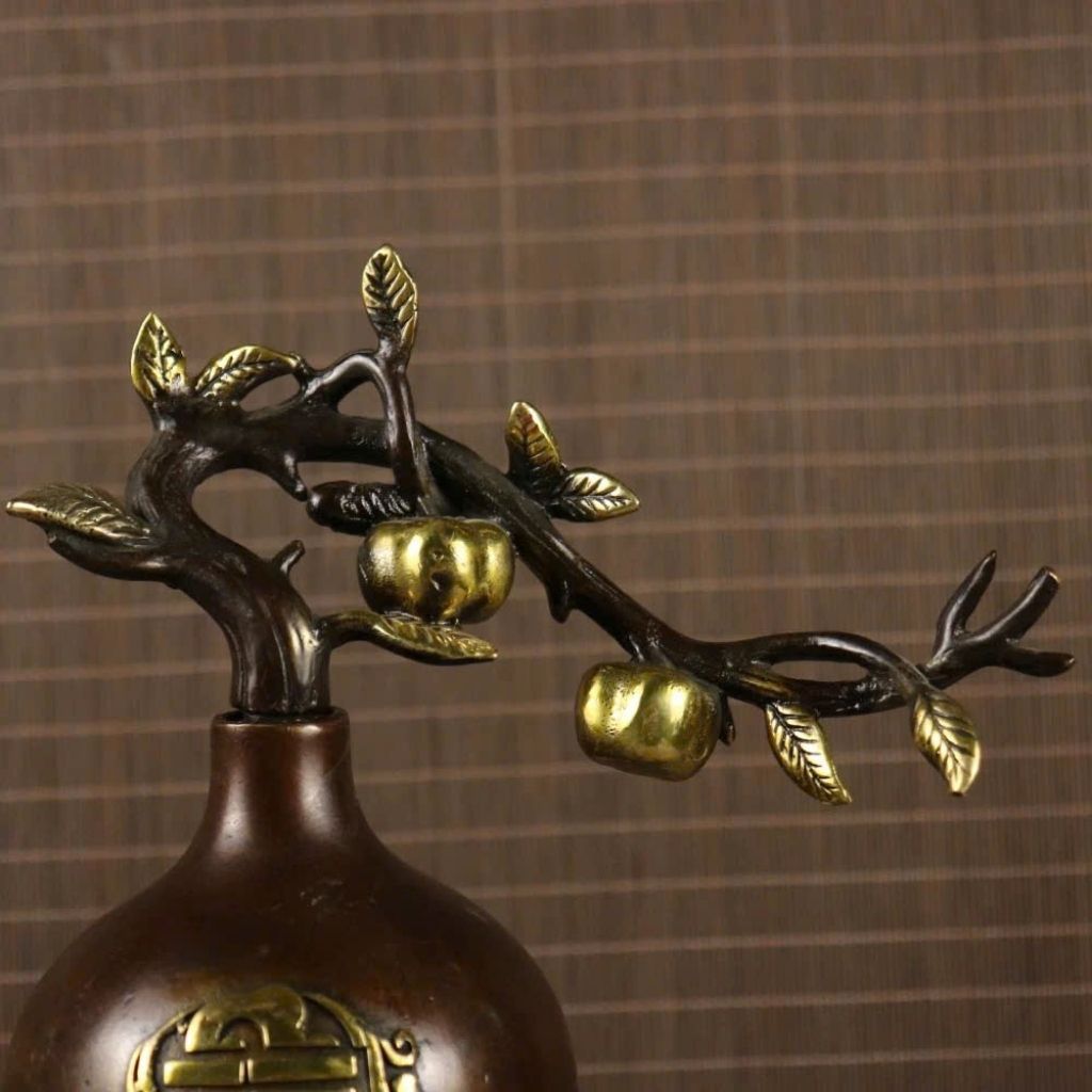  Bình hồ lô phong thủy bằng đồng đúc BKMECN-9184 