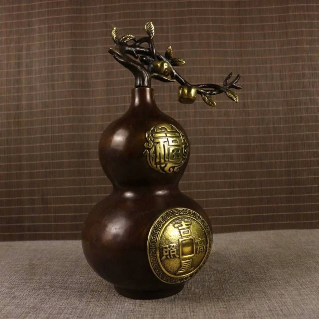  Bình hồ lô phong thủy bằng đồng đúc BKMECN-9184 