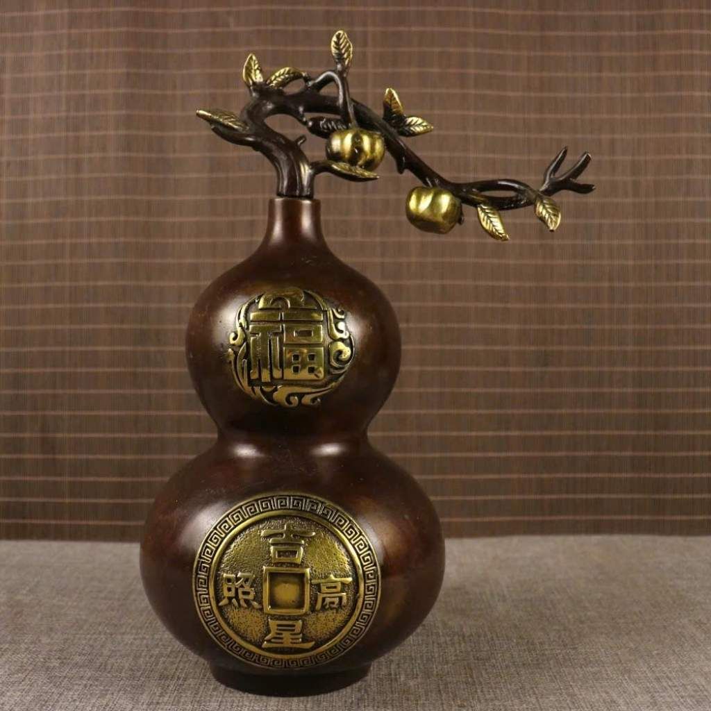  Bình hồ lô phong thủy bằng đồng đúc BKMECN-9184 