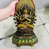  Tượng Quan Âm nghìn tay bằng đồng sơn mạ vàng BKMECN-9192 