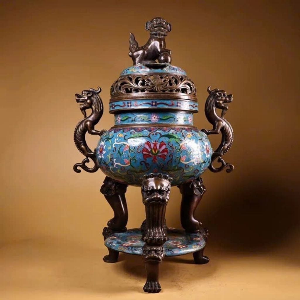  Lư Đồng Xông Trầm Đồng Chế Tác Độc Đáo BKMECN-9378 