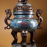  Lư Đồng Xông Trầm Đồng Chế Tác Độc Đáo BKMECN-9378 