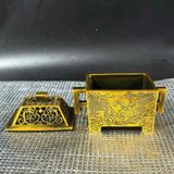  Xông trầm song long đồng vàng nguyên chất BKMECN-9451 