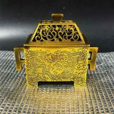  Xông trầm song long đồng vàng nguyên chất BKMECN-9451 