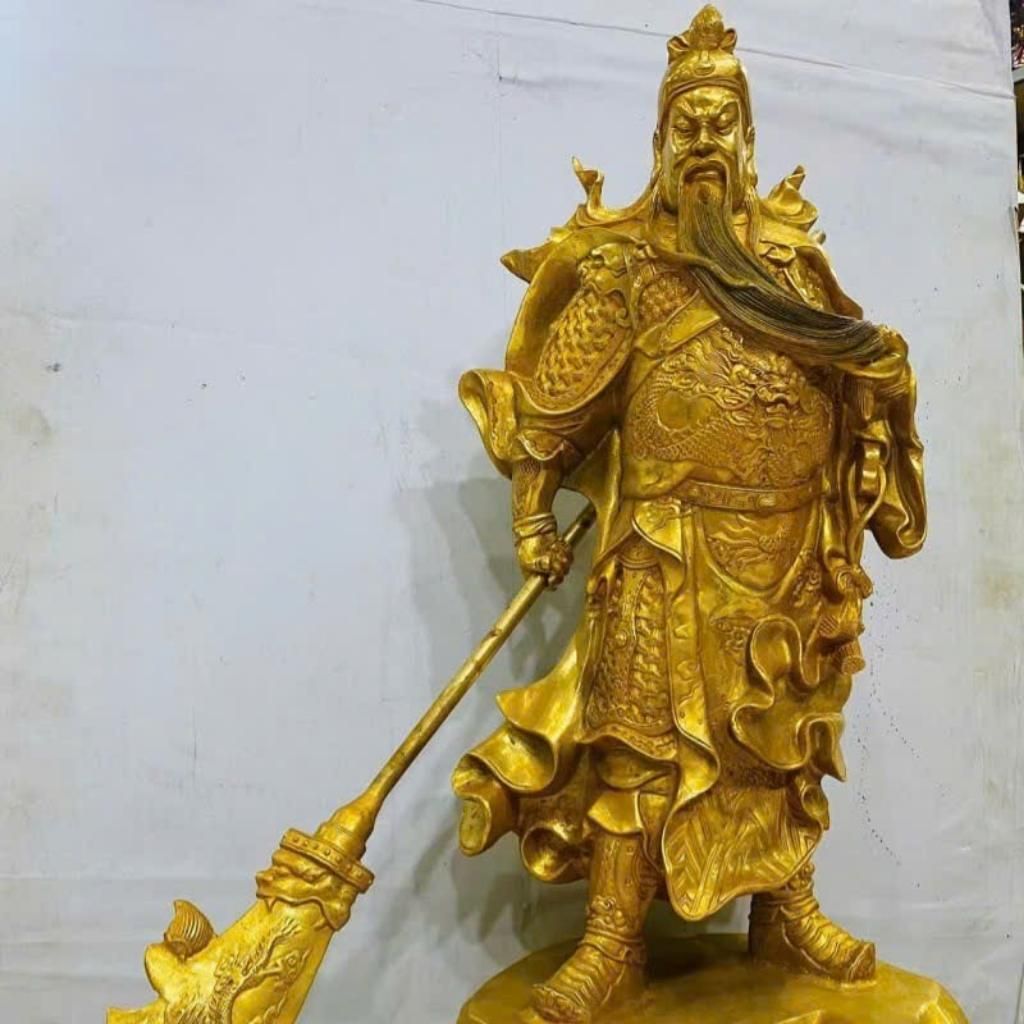  Tượng Quan Công Bằng Đồng Mạ Vàng BKMECN-9464 