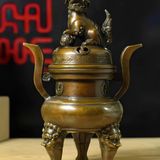  Đỉnh Xông Trầm Bằng Đồng Giả Cổ Hình Sư Tử BKMECN-9482 