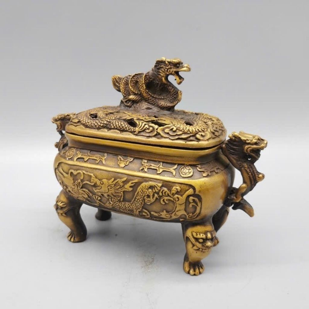  Lư Hương Đồng Hình Rồng BKMECN-9483 