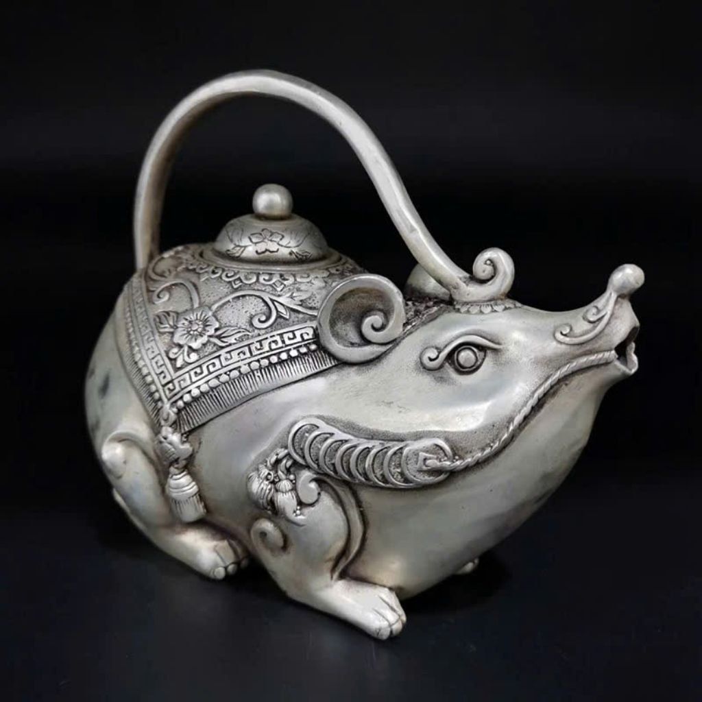  Ấm Bạc Hình Con Heo BKMECN-9488 