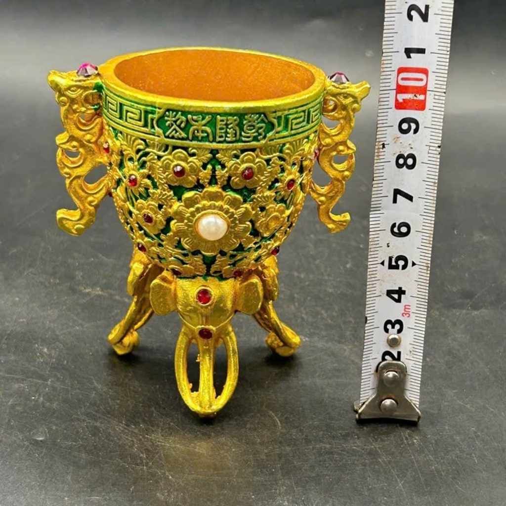  Ly Mạ Vàng Đính Đá Ruby BKMECN-9491 