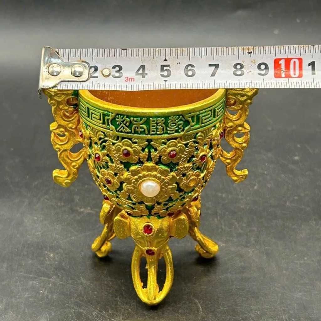  Ly Mạ Vàng Đính Đá Ruby BKMECN-9491 