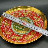  Đĩa đồng Trang Trí Rồng Phượng Mạ VàngBKMECN-9492 