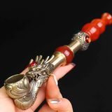  Tẩu Hút Thuốc Đầu Rồng Đồng Cổ Đá Quý BKMECN-9498 