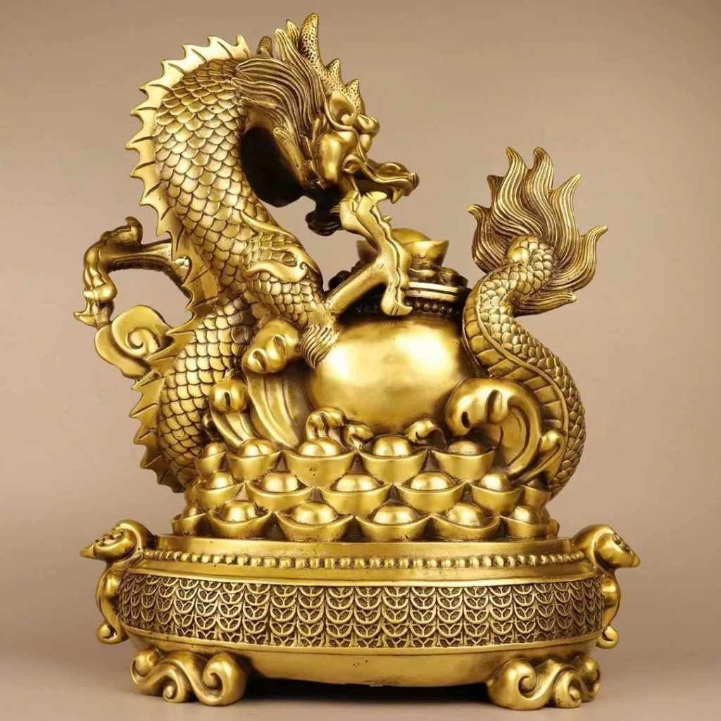  Tượng Rồng Phú Quý Hưng Long Bằng Đồng BKMECN-9499 