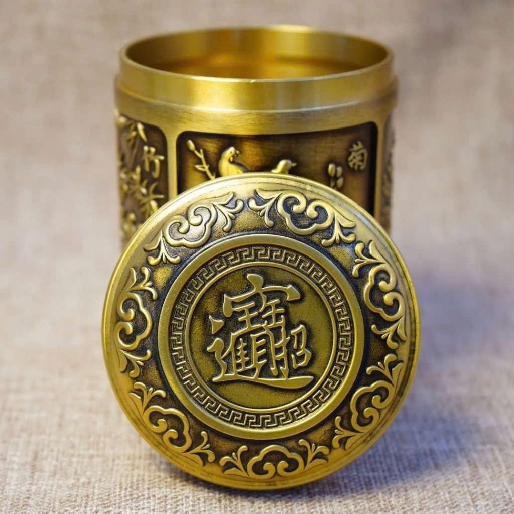  Hũ Đồng Đựng Trà Cổ Điển BKMECN-9520 