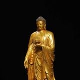  Tượng Phật Tổ Đứng Mạ Vàng Cao Cấp BKMECN-9528 