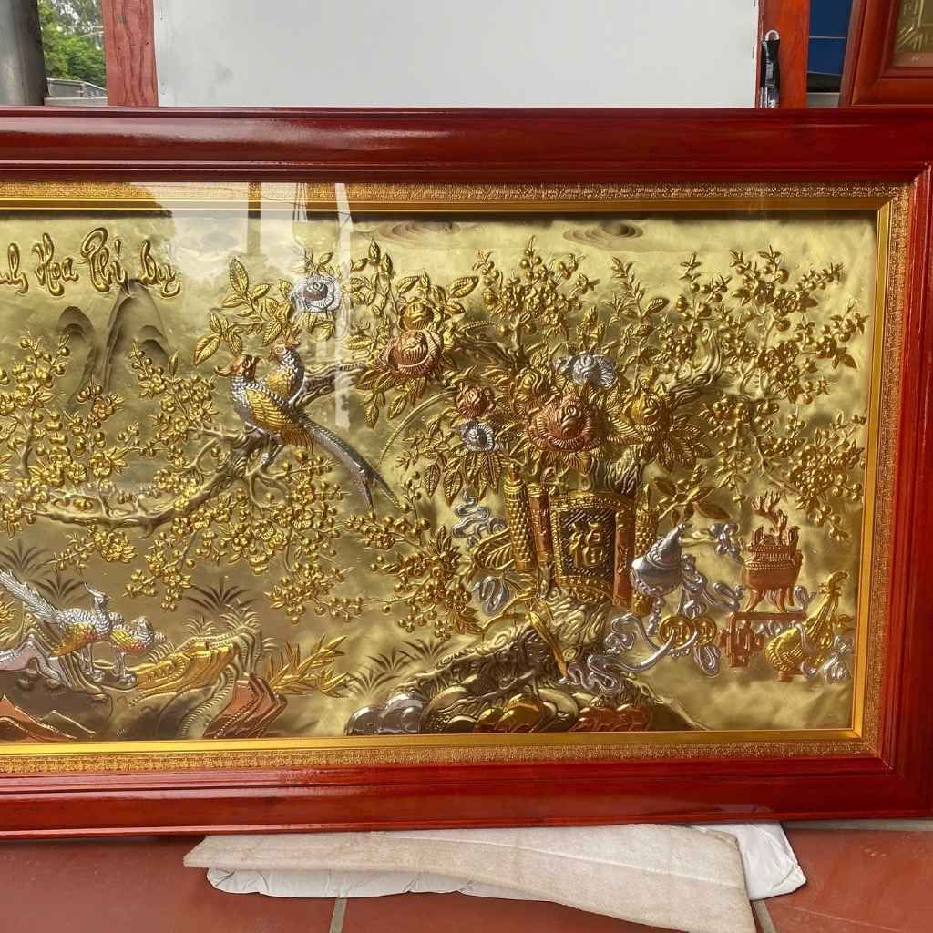  Tranh Đồng Phong Thủy Phúc Lộc Thọ Phú Quý  BKMECN-9548 