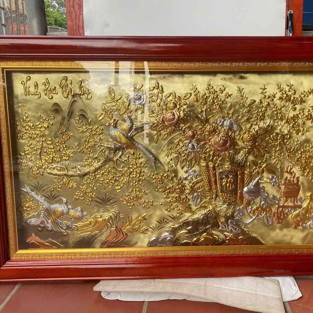  Tranh Đồng Phong Thủy Phúc Lộc Thọ Phú Quý  BKMECN-9548 