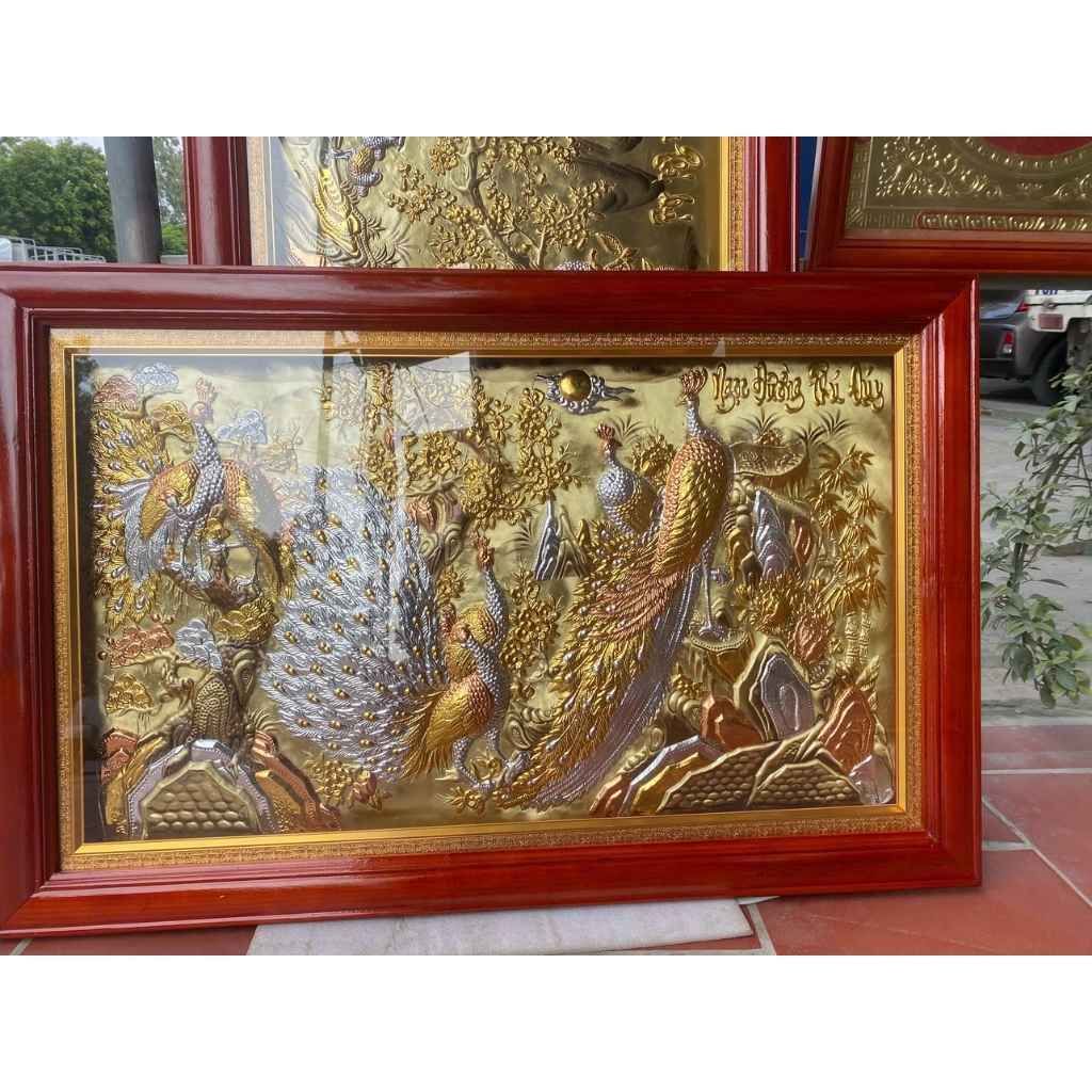  Tranh Đồng Phong Thủy Phúc Lộc Thọ Phú Quý  BKMECN-9548 