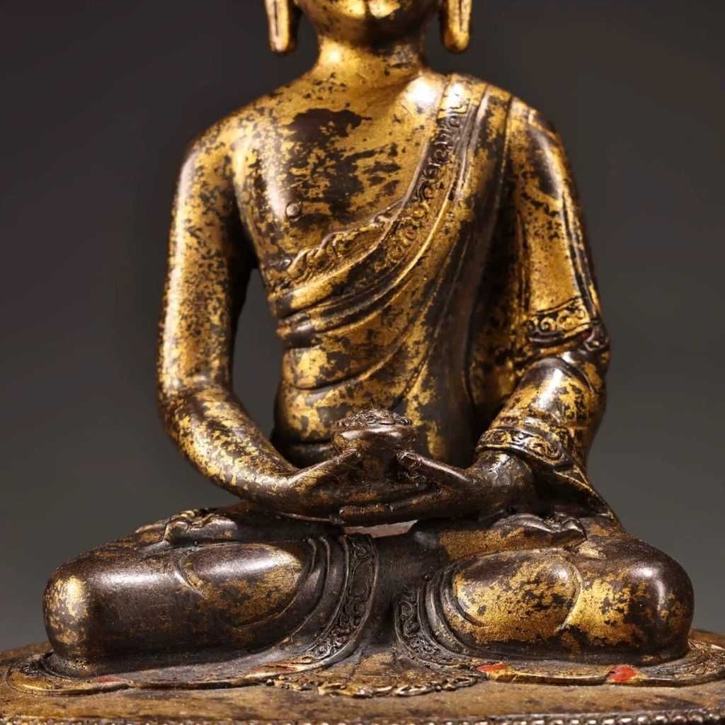  Tượng Phật A Di Đà Ngồi Thiền bằng đồng  BKMECN-9549 