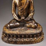  Tượng Phật A Di Đà Ngồi Thiền bằng đồng  BKMECN-9549 