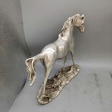  Tượng Đồng Ngựa Mạ Bạc BKMECN-9562 