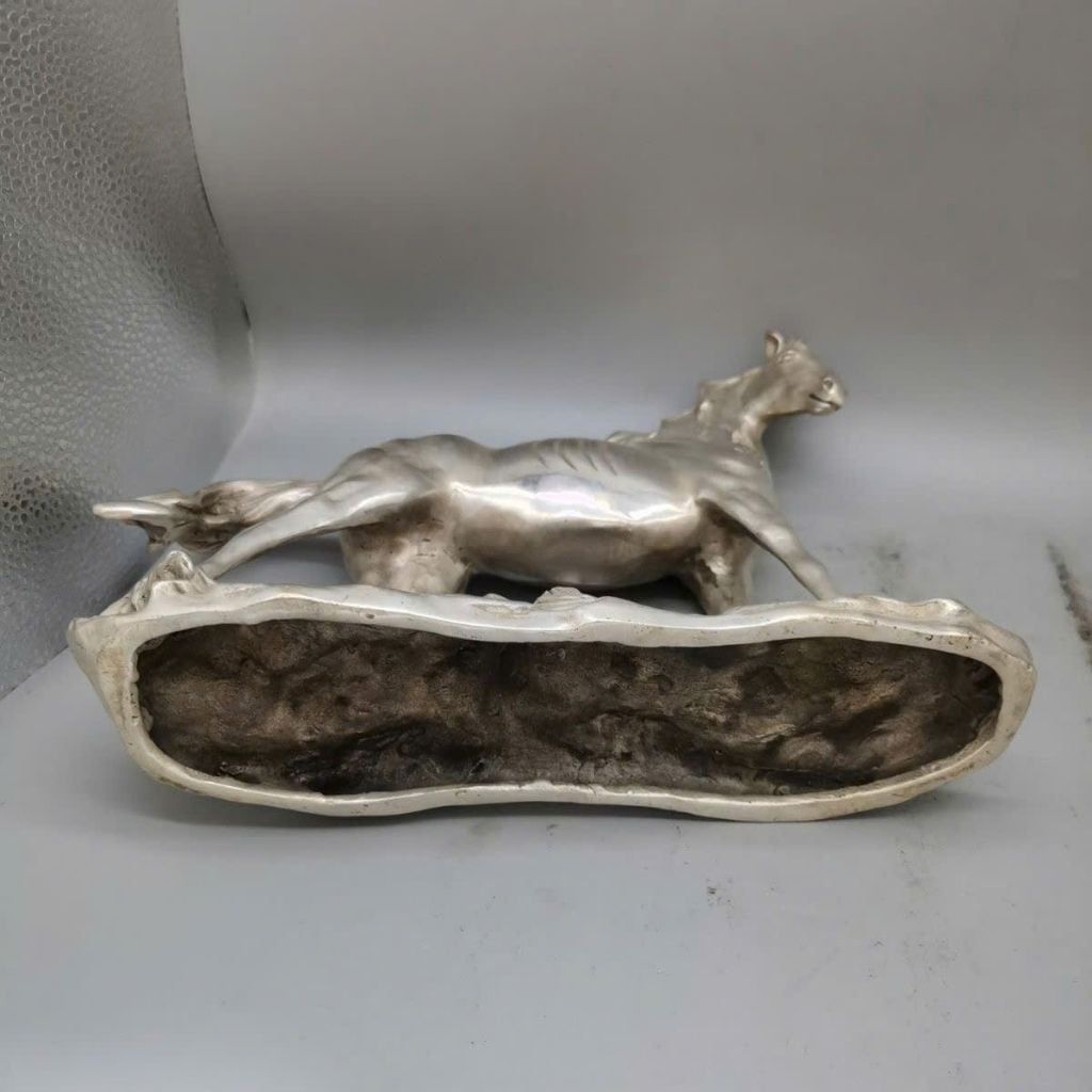  Tượng Đồng Ngựa Mạ Bạc BKMECN-9562 