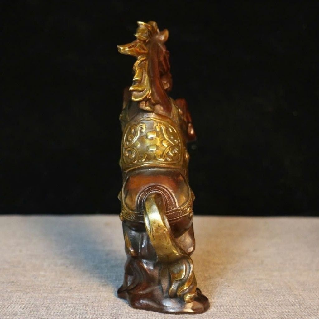  Tượng Đồng Ngựa Mạ Bạc  BKMECN-9563 