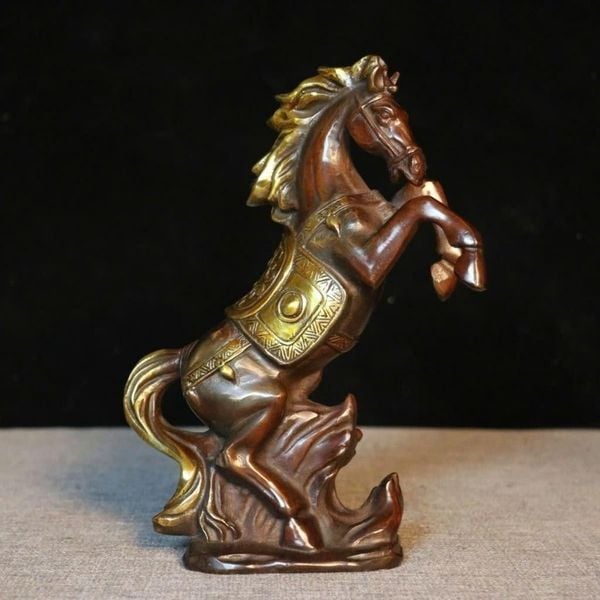  Tượng Đồng Ngựa Mạ Bạc  BKMECN-9563 