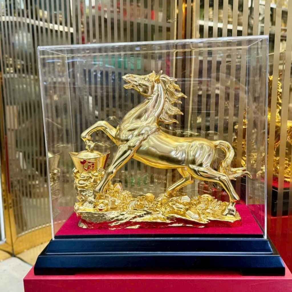  Tượng Ngựa Vàng Tài Lộc BKMECN-9573 