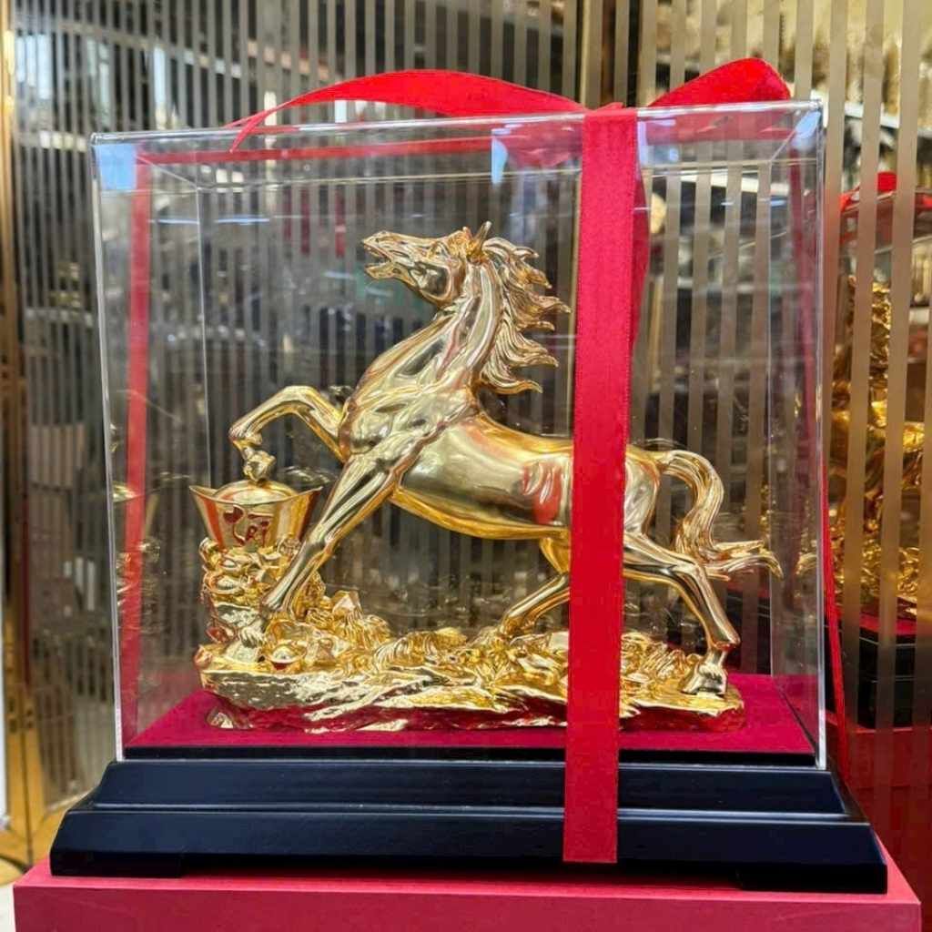  Tượng Ngựa Vàng Tài Lộc BKMECN-9573 