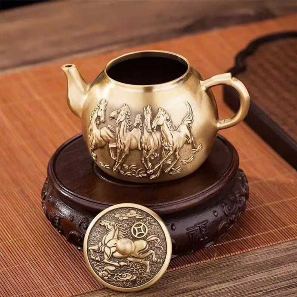  Ấm Đồng Cổ Bát Mã Truy Phong Decor BKMECN-9576 